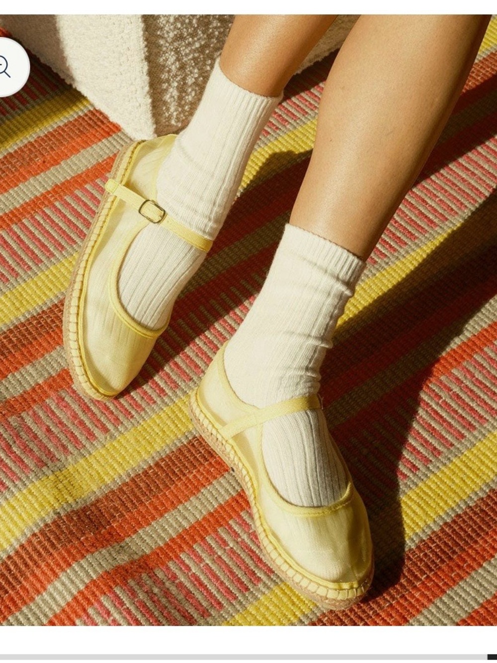 SeaVees Yellow Mary Jane Espadrille Flats